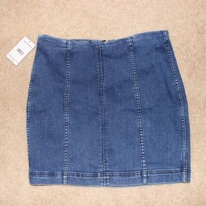 Free People Modern Femme Denim Miniskirt